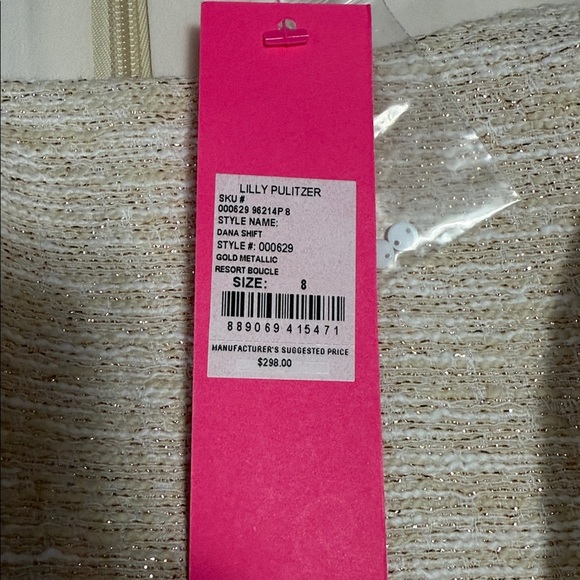 Lilly Pulitzer Dana Shift Dress in Gold Metallic Resort Boucle - Picture 5 of 11